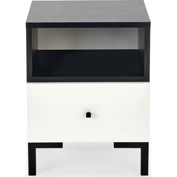 Chantelle Nachttisch - Wei/Schwarz