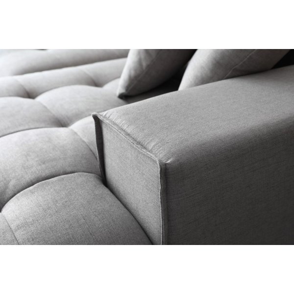 Sofa mit Diwan-Graustoff - Sake