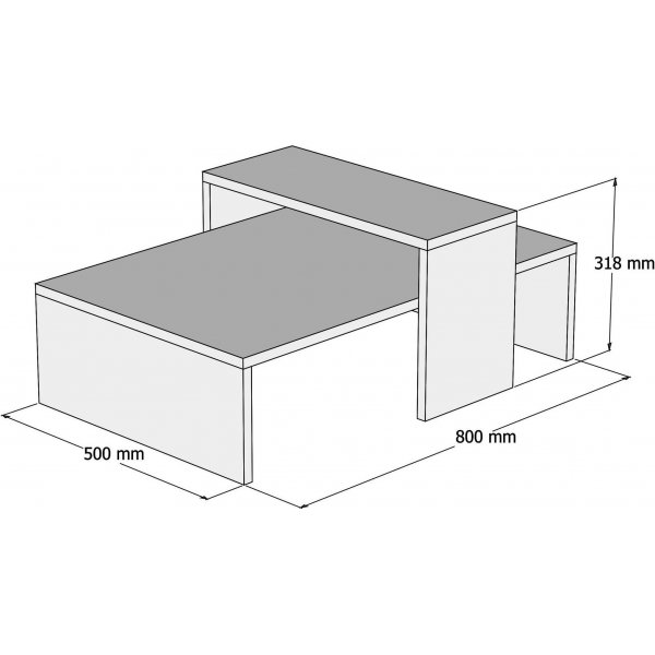 Glow Couchtisch 80 x 50 cm - Saphir/Anthrazit Glow Couchtisch 80 x 50 cm - Saphir/Anthrazit