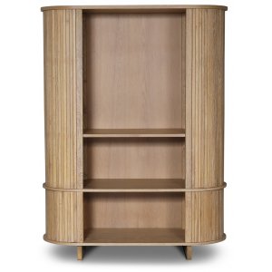 Nova Schrank / Bücherregal Holz - Eiche weiß geölt Nova Schrank / Bücherregal Holz - Eiche weiß geölt