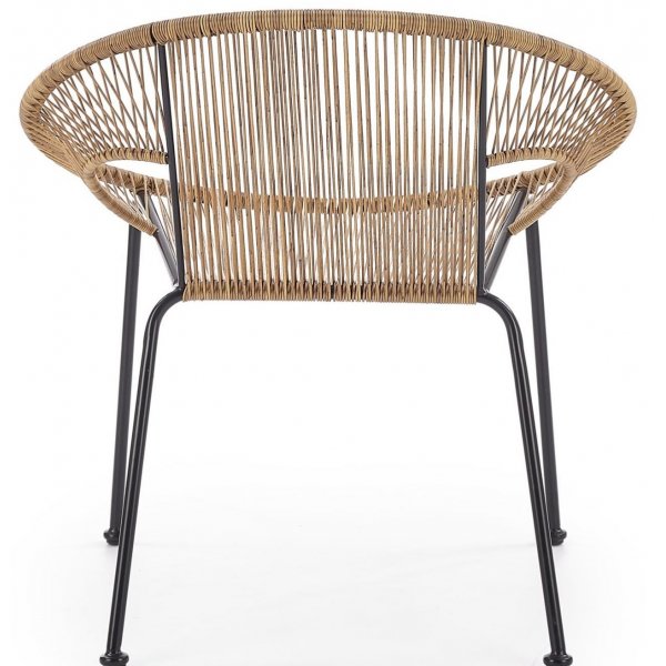 Andor Auensessel - Rattan/schwarz + Textilreinigung fr Mbel