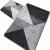 Shards Badezimmerteppich-Set (2 Stck) - Grau - 60 x 100 cm (1 Stck) / 50 x 60 cm (1 Stck)