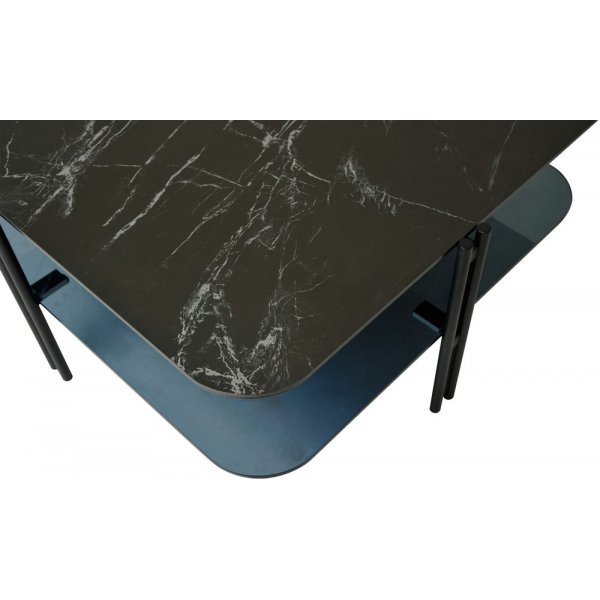 Hayes Couchtisch 80 x 80 cm - Schwarze Keramik/Glas Hayes Couchtisch 80 x 80 cm - Schwarze Keramik/Glas