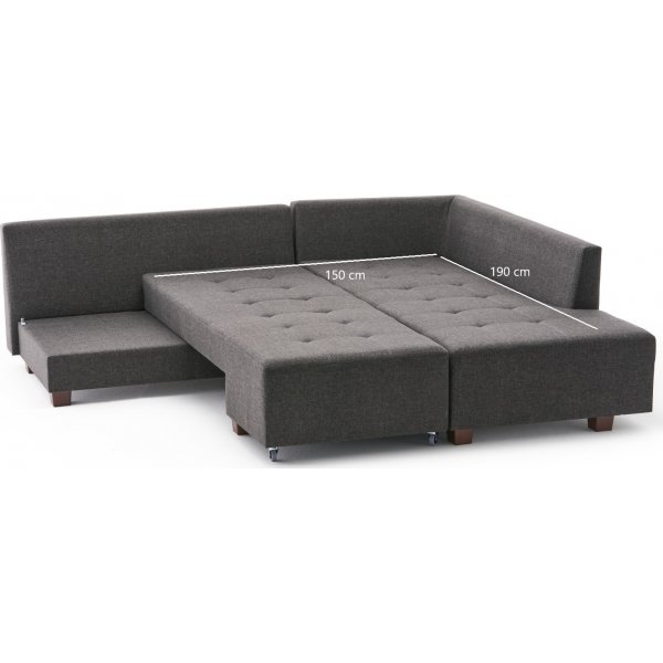 Manama Ecksofa rechts - Anthrazit