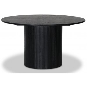 Esstisch rund schwarz Ø130 + 40 cm - Ausziehtisch Nova Esstisch rund schwarz Ø130 + 40 cm - Ausziehtisch Nova