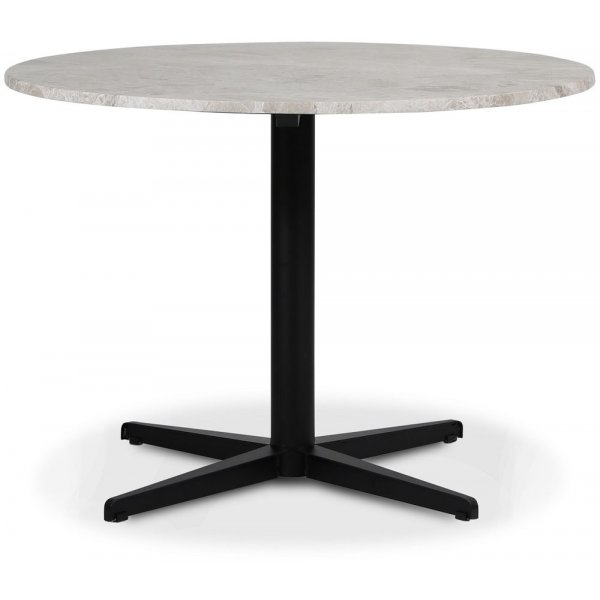 SOHO Esstisch 105 cm - Kreuzfu / graubeiger Marmor