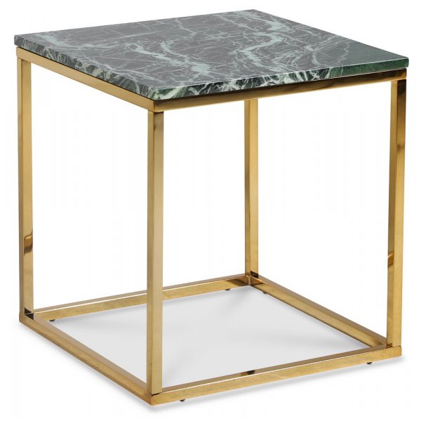 Accent Couchtisch 50 - Grner Marmor / Glnzendes Messing
