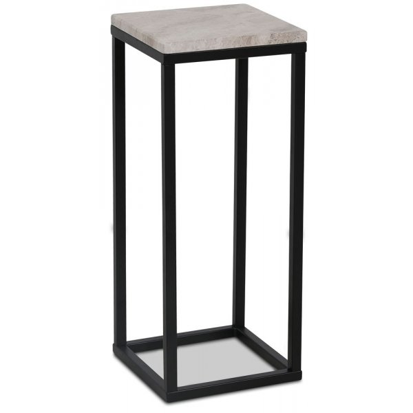 Accent Nachttisch/Sockel 65 - Schwarz / Beige
