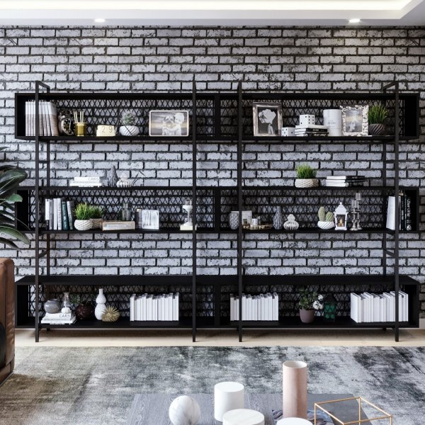 Araf Bücherregal 280 cm - Schwarz Araf Bücherregal 280 cm - Schwarz