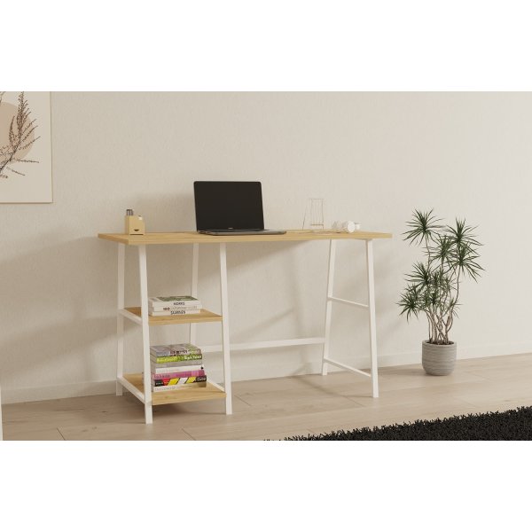 Gutes Bcherregal - Saphireiche/Wei