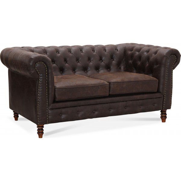 Chesterfield Cambridge 2-Sitzer Sofa - Vintage Stoff