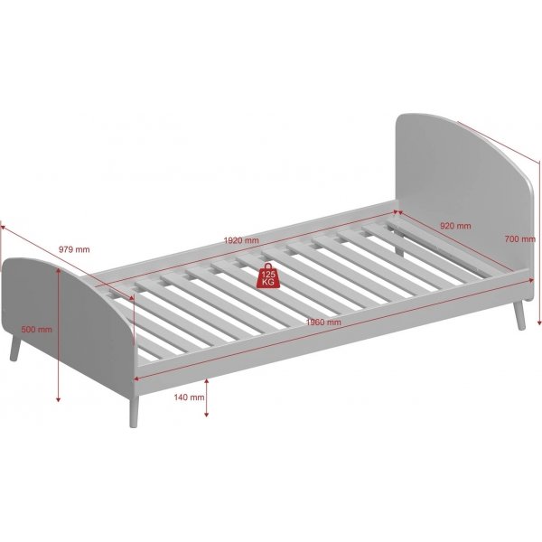 Gaia Bett 90 x 200 cm - Mintgrn