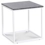 Accent Lampentisch 50x50 cm - Grauer Marmor / Wei