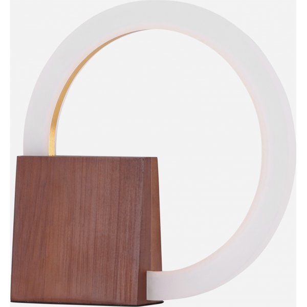 Brive Tischlampe - Nussbaum/wei�