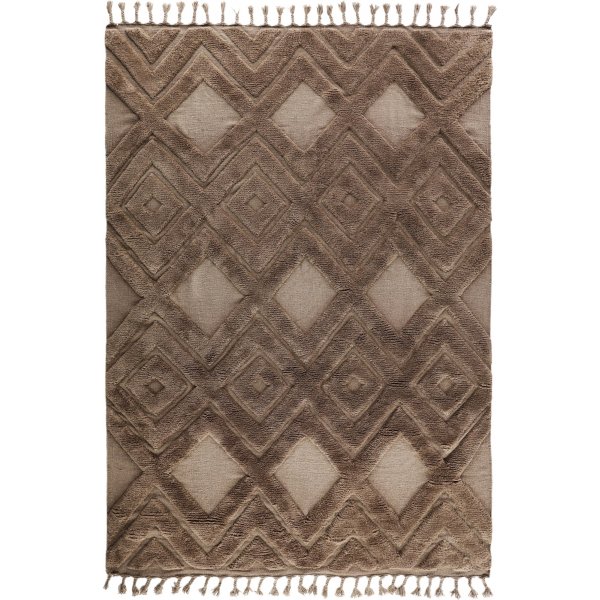 Dahlien-Wollteppich - Dunkelbraun Dahlien-Wollteppich - Dunkelbraun