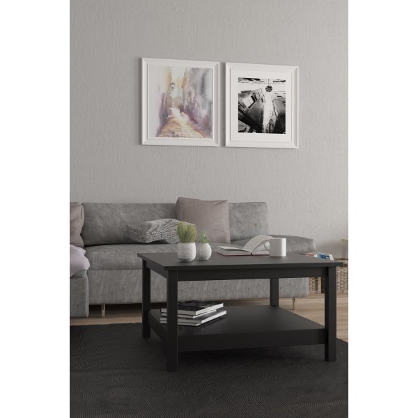Madrid Couchtisch 81 x 81 cm - Schwarz