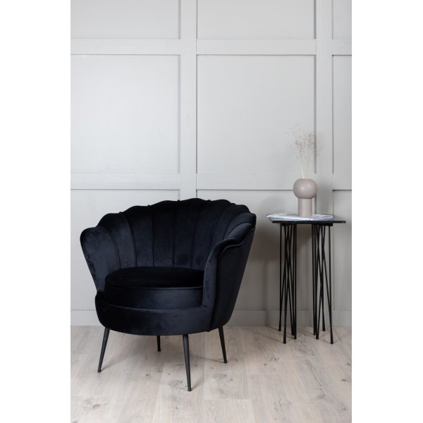 Ballini Sessel - Schwarzer Samt Ballini Sessel - Schwarzer Samt