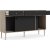 Rome Sideboard mit 2 Schiebetren und 3 Schubladen - Hickory/Schwarz