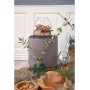 Gamby Hocker - Grau/Messing