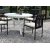 Scottsdale Outdoor-Essgruppe runder Tisch mit 4 Skanr-Sesseln - Schwarz/Beige/Wei