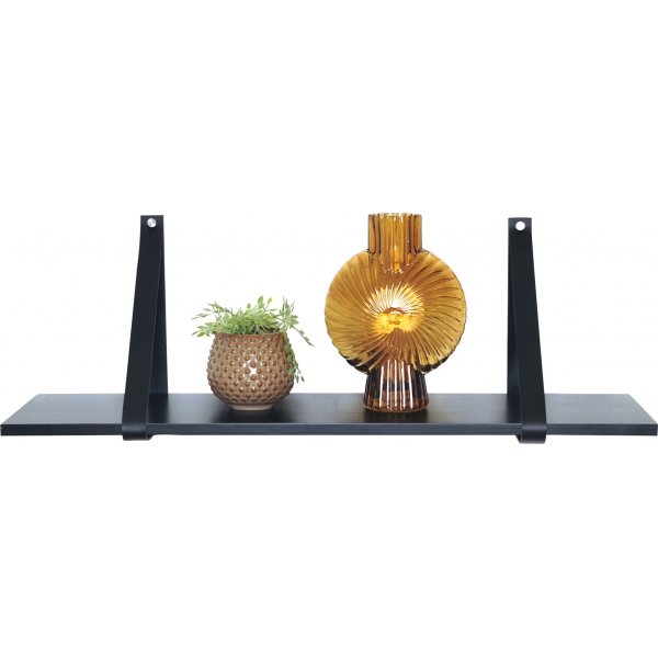Frikk Wandregal 100 cm - Schwarz lackierte Kiefer Frikk Wandregal 100 cm - Schwarz lackierte Kiefer