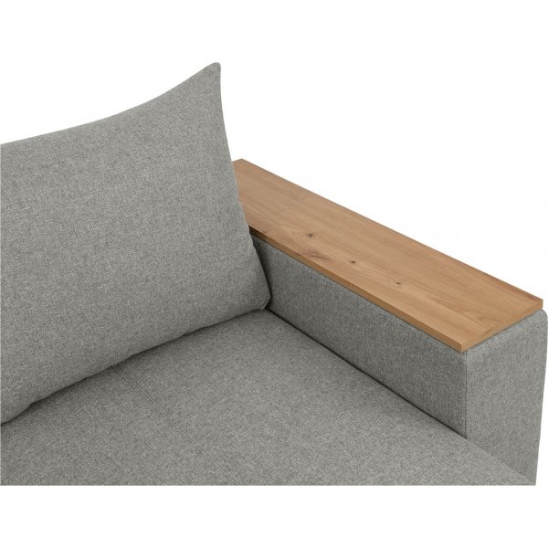 Denvo Schlafsofa mit Poufs - Grau