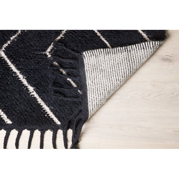 Wollteppich David - Schwarz/Weiß Wollteppich David - Schwarz/Weiß