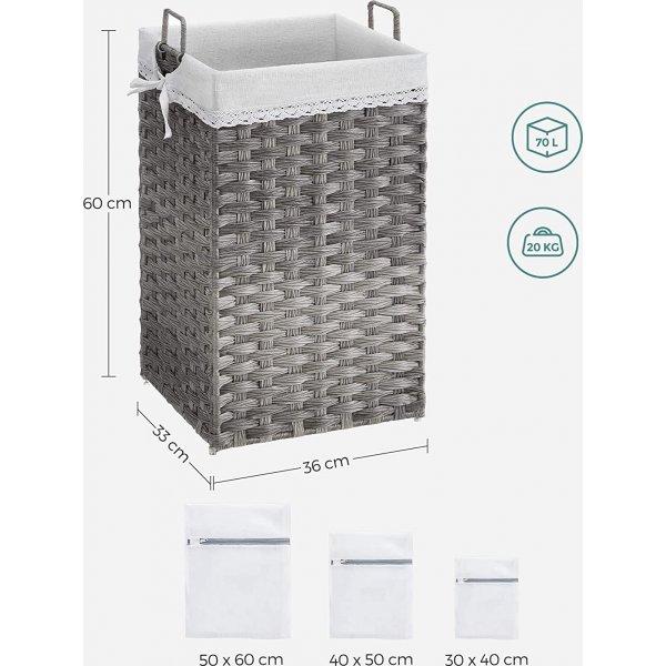 Henrietta Wschekorb 70 l - Grau