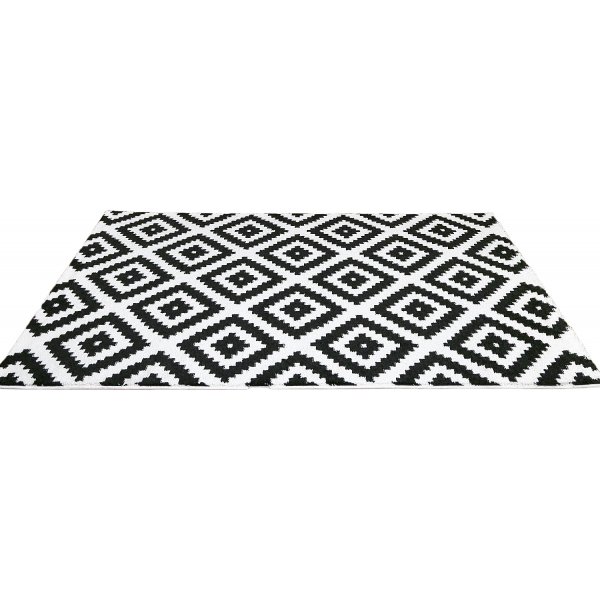 Intersect-Teppich 120 x 170 cm - Schwarz/Wei