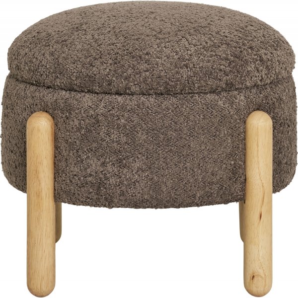 Medas Hocker - Braunes Boucl