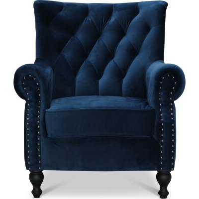 Lddekpinge Sessel - Blauer Samt