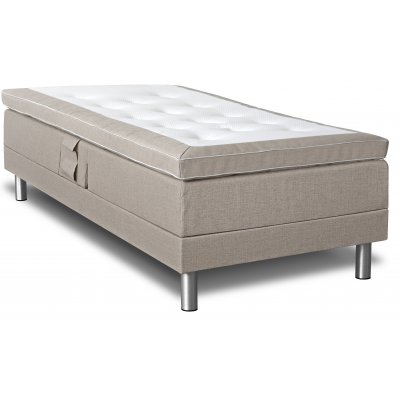 Nova verstellbares Bett (beige Inari 22) - Jede Breite + Mbelpflegeset fr Textilien