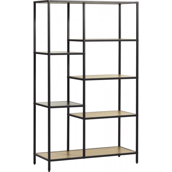 Medici-B�cherregal H146 cm - Eiche/Schwarz