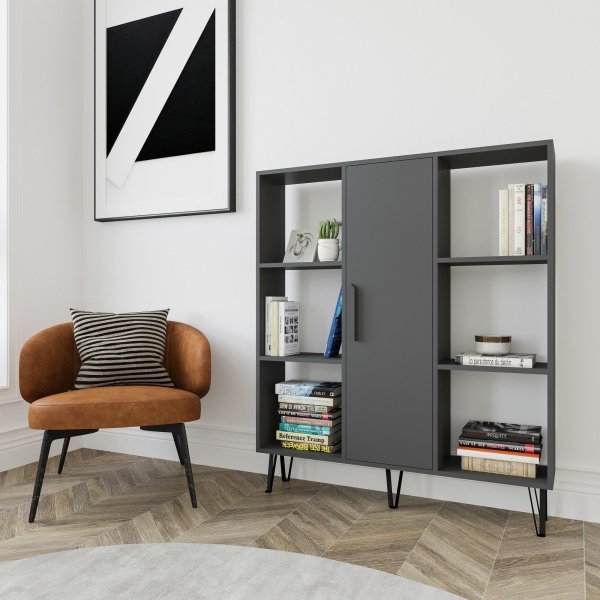 Bcherregal Peoria - Anthrazit