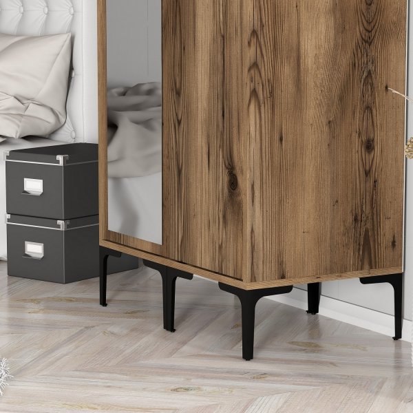 Kumsal Kleiderschrank 3 Walnuss