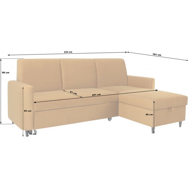 Das Lattenrost-Schlafsofa - Grün Das Lattenrost-Schlafsofa - Grün