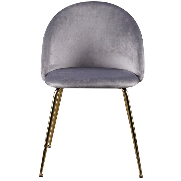 Deco Esstischgruppe 110 cm runder Tisch + 4 Art-Stühle grauer Samt / Messing Deco Esstischgruppe 110 cm runder Tisch + 4 Art-Stühle grauer Samt / Messing