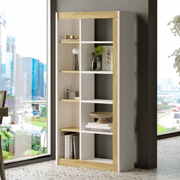 Luvio B�cherregal 23 - Eiche/wei�