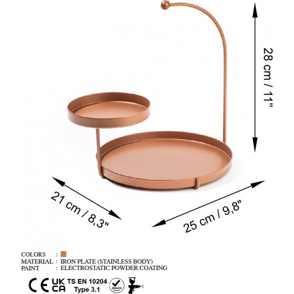 Knidos Dekoteller - Kupfer Knidos Dekoteller - Kupfer