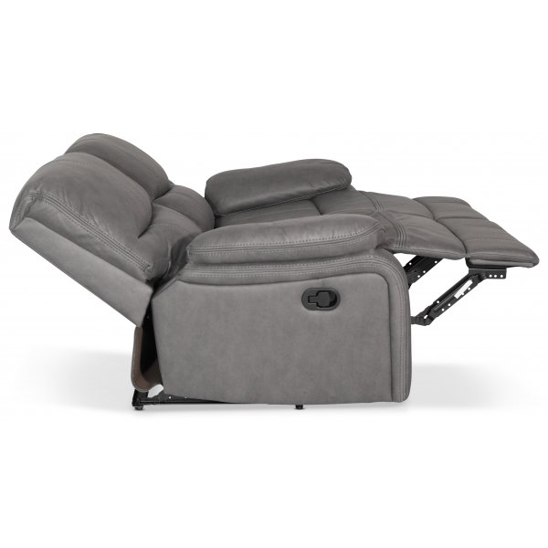 Relaxsofa 2-Sitzer grau Kinosofa + Fleckentferner fr Mbel