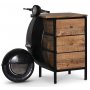 Vintage Vespa Nachttisch - Schwarz/Silber