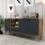 Nappa-Sideboard - Anthrazit/Walnuss