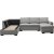 Solna U-Sofa 309 cm - Hellgrau + Mbelpflegeset fr Textilien