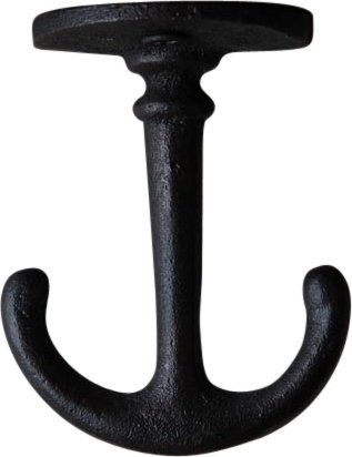 Anker-Kleiderhaken - Schwarz