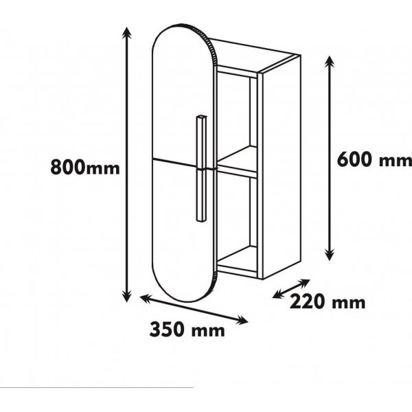 Rose Wandregal - Nussbaum/weiß Rose Wandregal - Nussbaum/weiß
