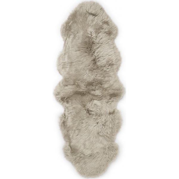 Sanft doppeltes Schaffell Taupe - 60 x 180 cm