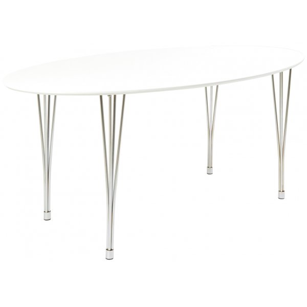 Brick Ovaler Esstisch 180 cm - wei / Chrom