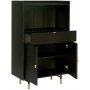 Impala Highboard - braun gebeizte Eiche / gold