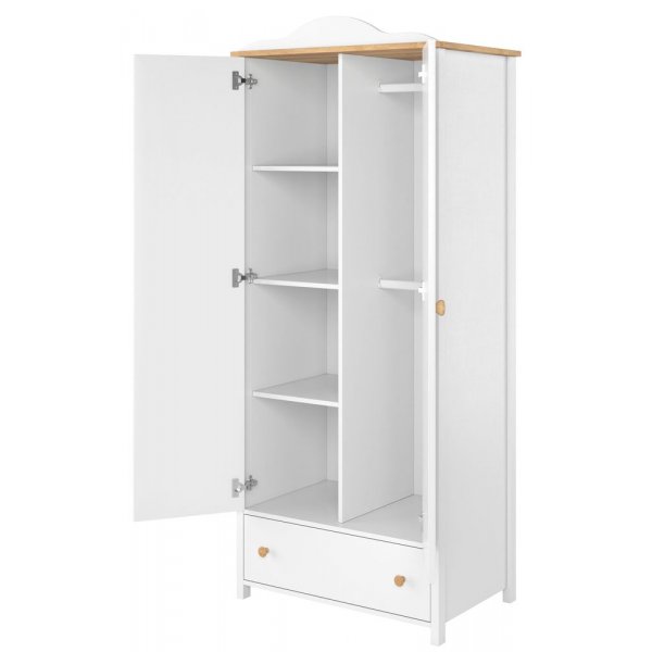 Kleiderschrank Eldon - Weiß/Eiche Kleiderschrank Eldon - Weiß/Eiche