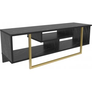 Asal Medienbank 120 cm - Schwarz/Gold